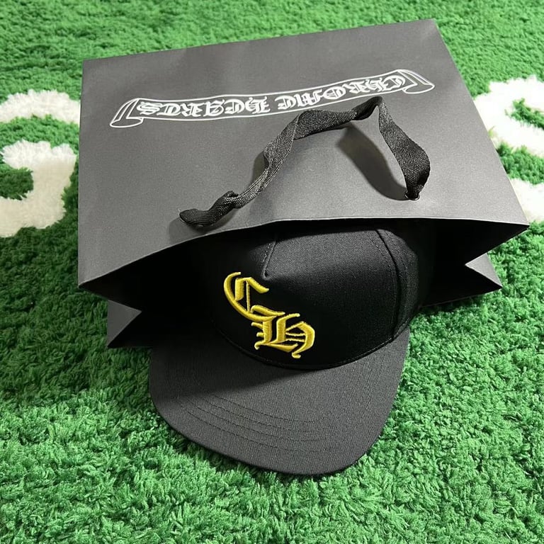 Chrome Hearts CH Logo Embroidered Cap Black Yellow - 14