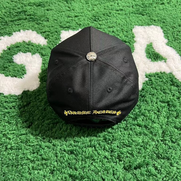 Chrome Hearts CH Logo Embroidered Cap Black Yellow - 10
