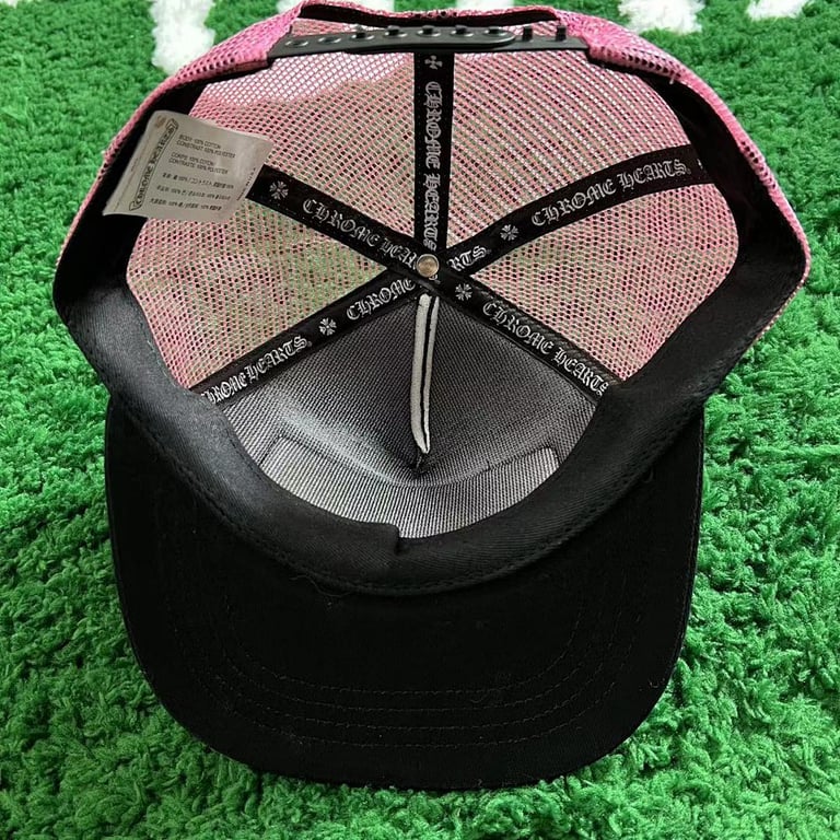 Chrome Hearts Pink Black Trucker Hat - 12