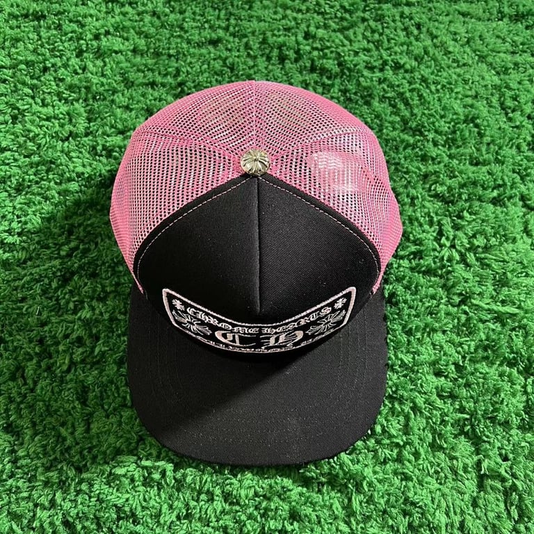 Chrome Hearts Pink Black Trucker Hat - 16