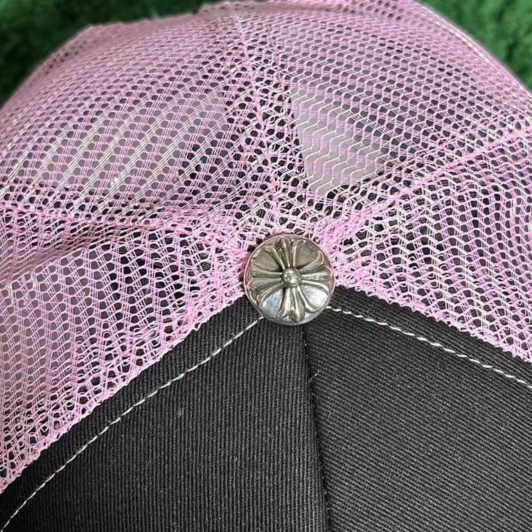 Chrome Hearts Pink Black Trucker Hat - 4