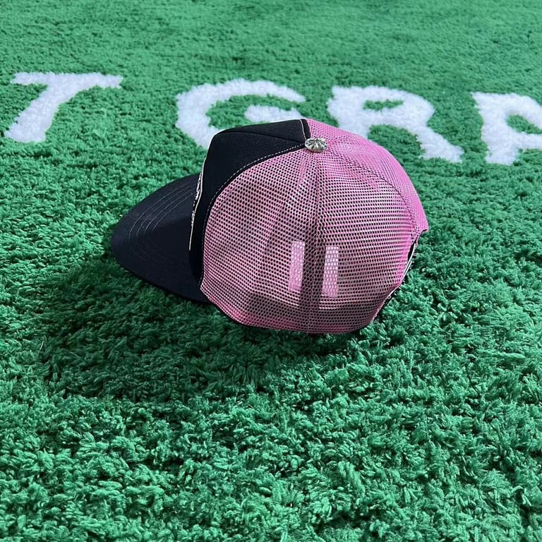 Chrome Hearts Pink Black Trucker Hat - 9
