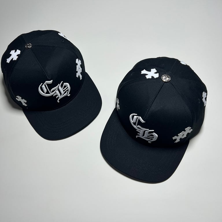 Chrome Hearts Cross Patch Snapback Cap Black - 11