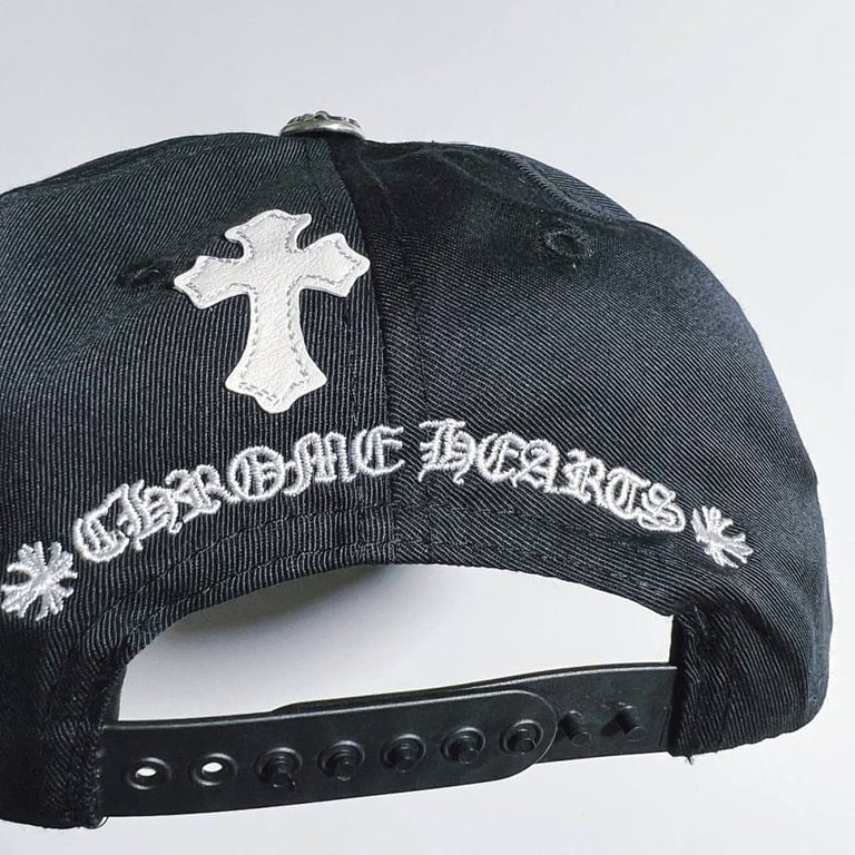 Chrome Hearts Cross Patch Snapback Cap Black - 23