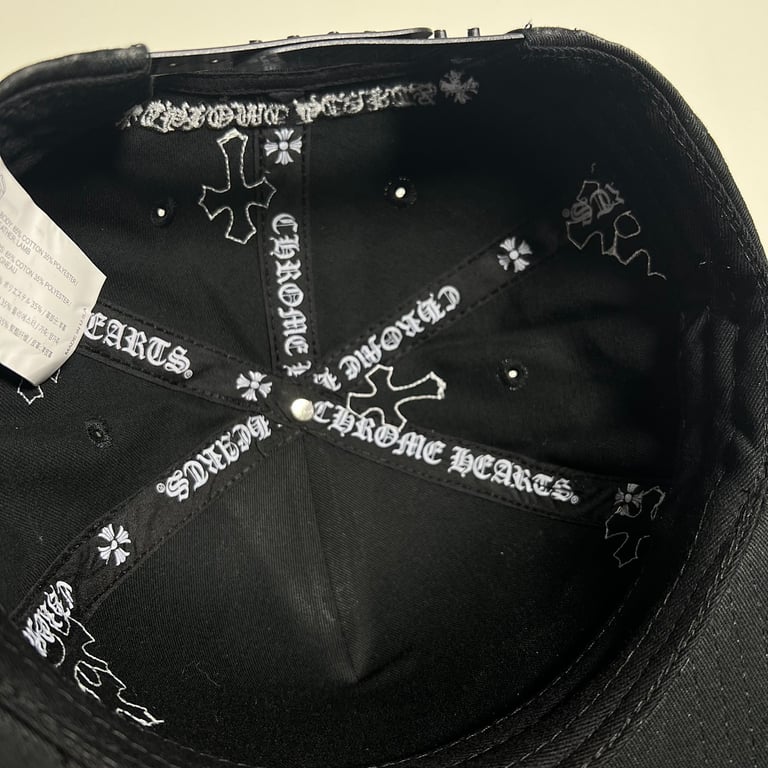 Chrome Hearts Cross Patch Snapback Cap Black - 4