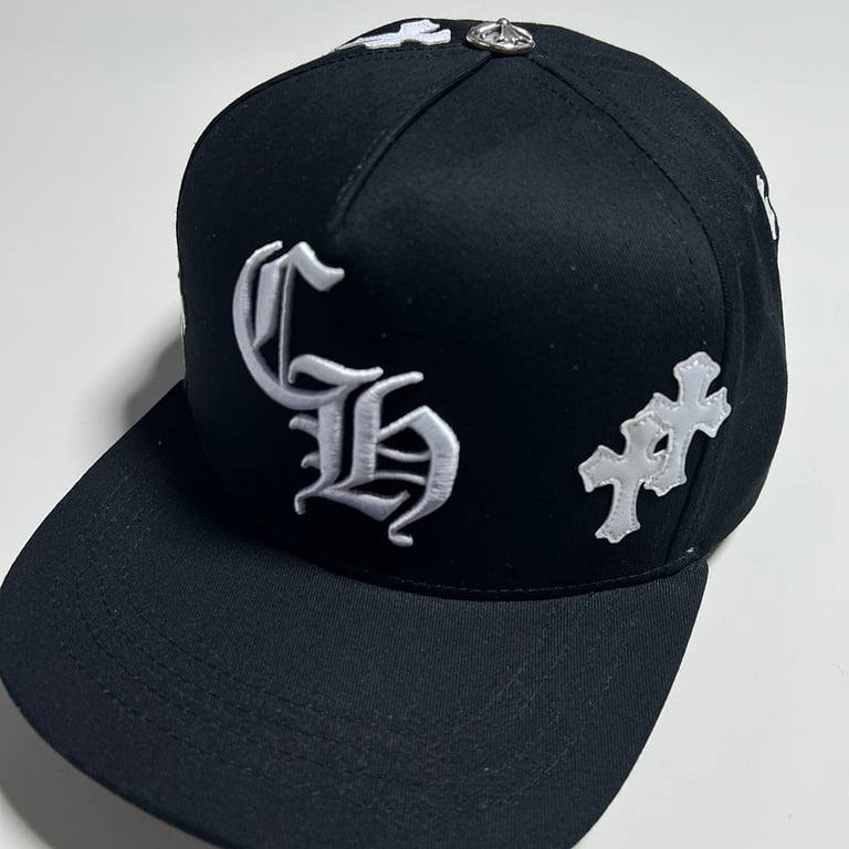 Chrome Hearts Cross Patch Snapback Cap Black - 6