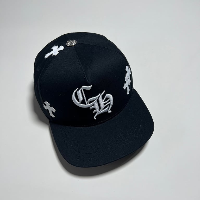 Chrome Hearts Cross Patch Snapback Cap Black - 7