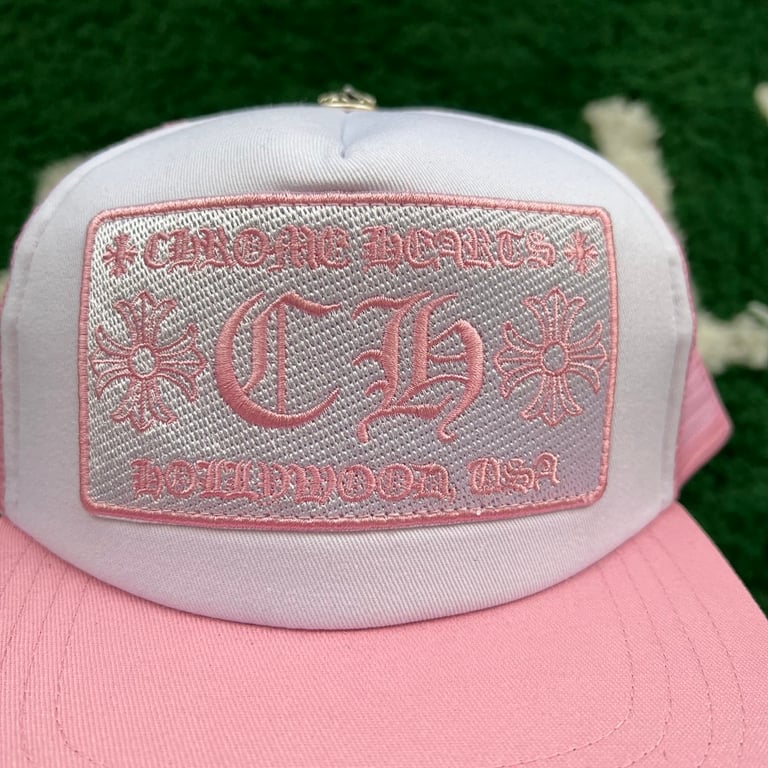 Chrome Hearts Pink Trucker Cap - 8