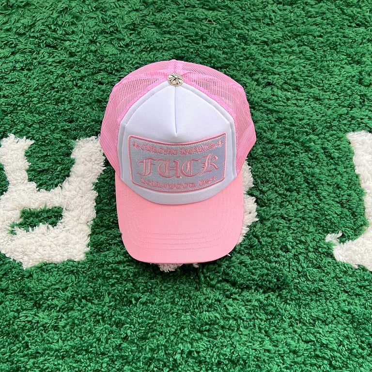 Chrome Hearts Fuck Pink Trucker Hat - 11