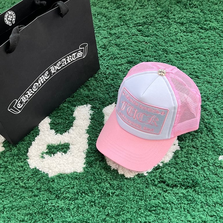 Chrome Hearts Fuck Pink Trucker Hat - 12