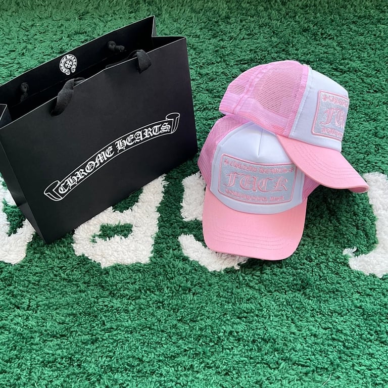 Chrome Hearts Fuck Pink Trucker Hat - 13
