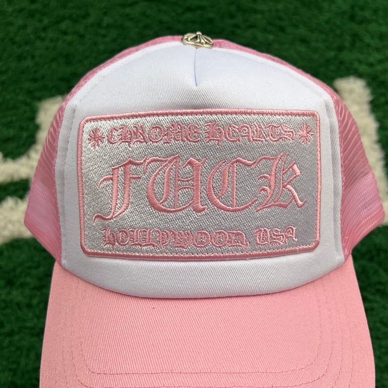 Chrome Hearts Fuck Pink Trucker Hat - 8