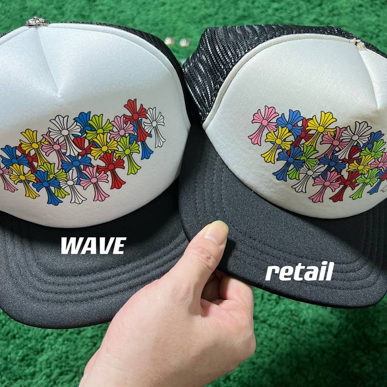 Chrome Hearts Multicolor Cross White Trucker Hat - 2