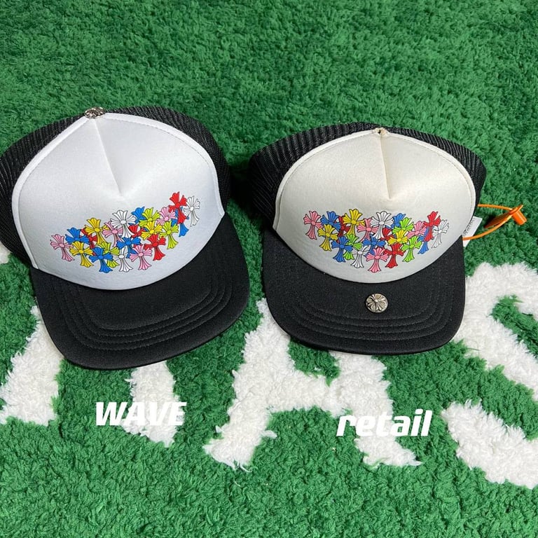 Chrome Hearts Multicolor Cross White Trucker Hat - 6