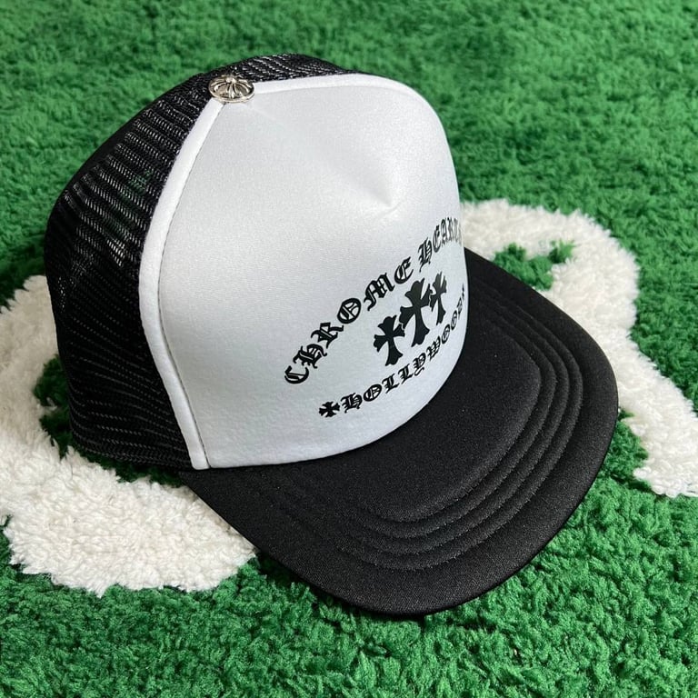 Chrome Hearts 2023 White Black Trucker Hat - 13