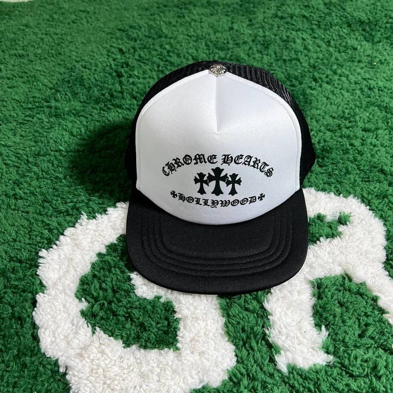Chrome Hearts 2023 White Black Trucker Hat - 14