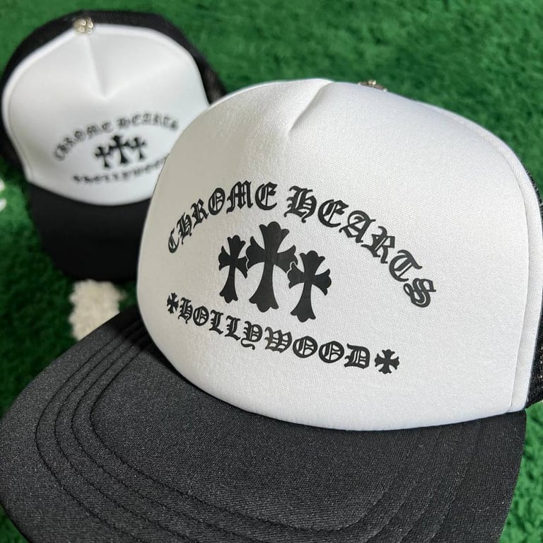 Chrome Hearts 2023 White Black Trucker Hat - 8