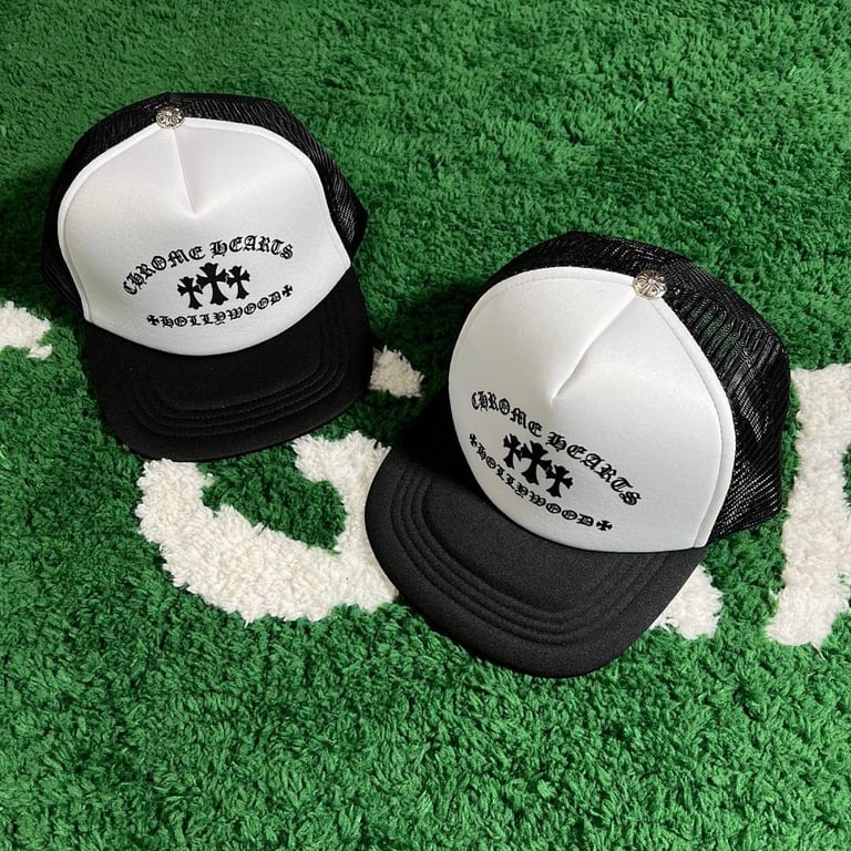 Chrome Hearts 2023 White Black Trucker Hat - 10