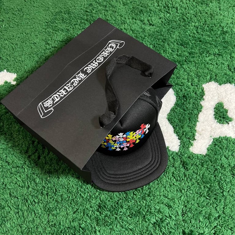 Chrome Hearts Multi Color Cross Trucker Hat Black - 8