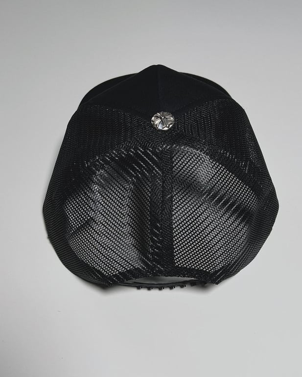 Chrome Hearts Triple Cross Trucker Hat Black - 2