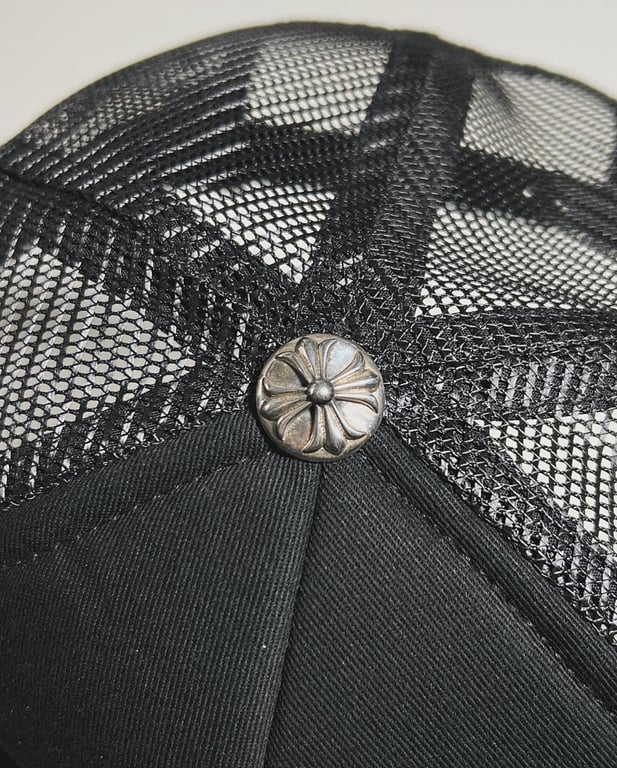 Chrome Hearts Triple Cross Trucker Hat Black - 11
