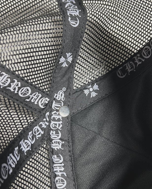 Chrome Hearts Triple Cross Trucker Hat Black - 7