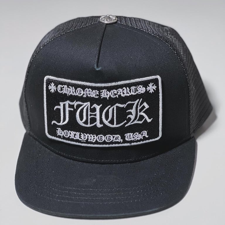 Chrome Hearts Fuck Hollywood Trucker Hat - 16
