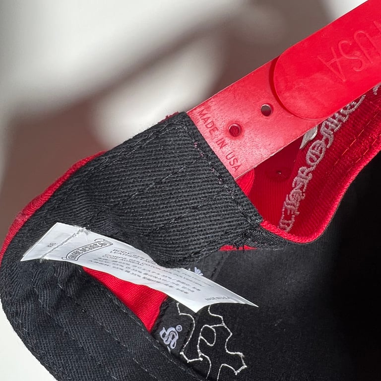 Chrome Hearts Red Leather Patch Cross Cap - 11