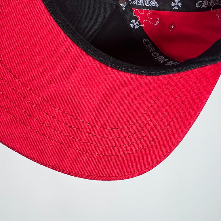 Chrome Hearts Red Leather Patch Cross Cap - 13