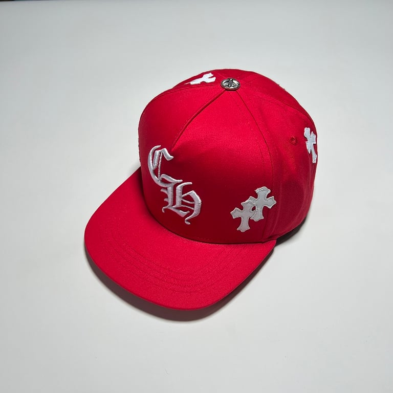 Chrome Hearts Red Leather Patch Cross Cap - 19