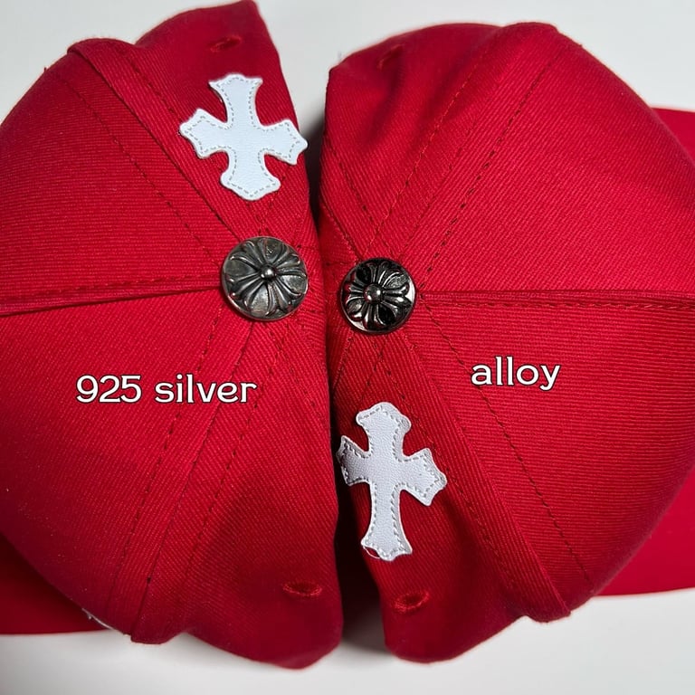 Chrome Hearts Red Leather Patch Cross Cap - 5
