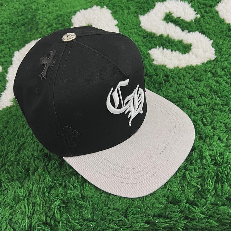 Chrome Hearts CH Leather Patch Trucker Hat Black Grey - 16