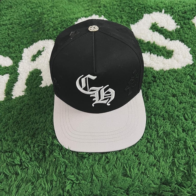 Chrome Hearts CH Leather Patch Trucker Hat Black Grey - 17