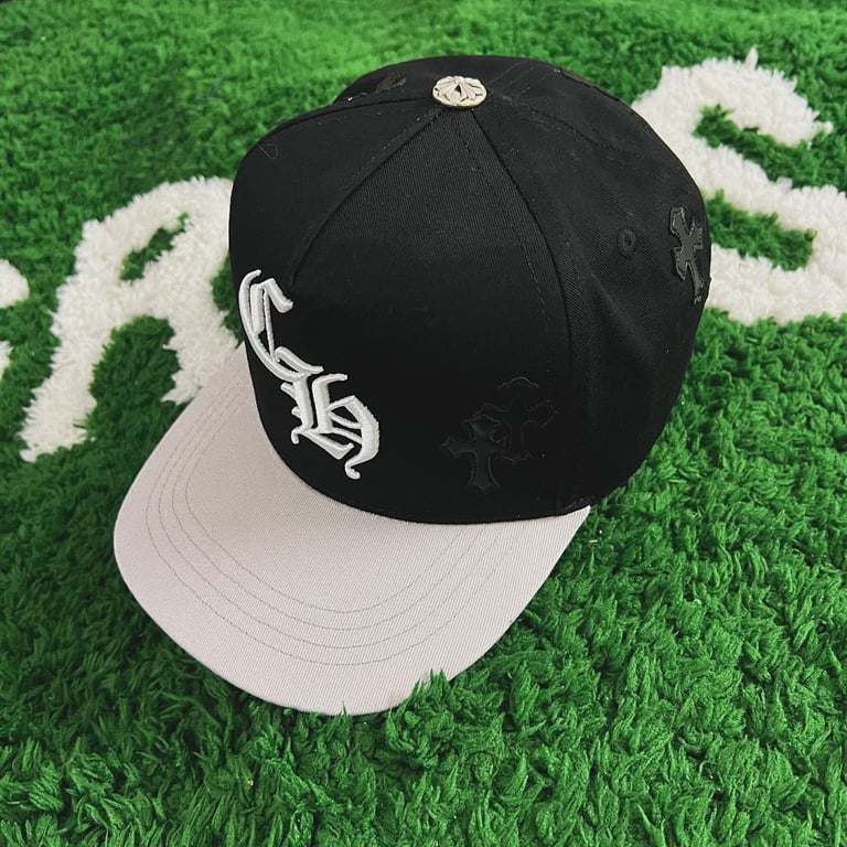 Chrome Hearts CH Leather Patch Trucker Hat Black Grey - 18
