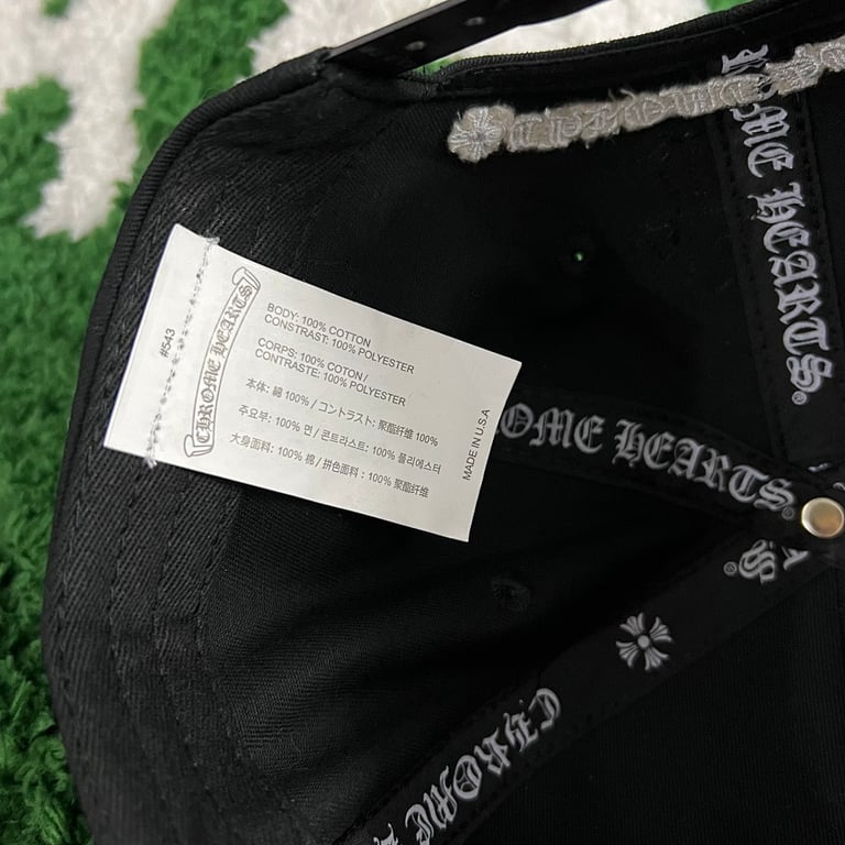 Chrome Hearts CH Leather Patch Trucker Hat Black Grey - 8
