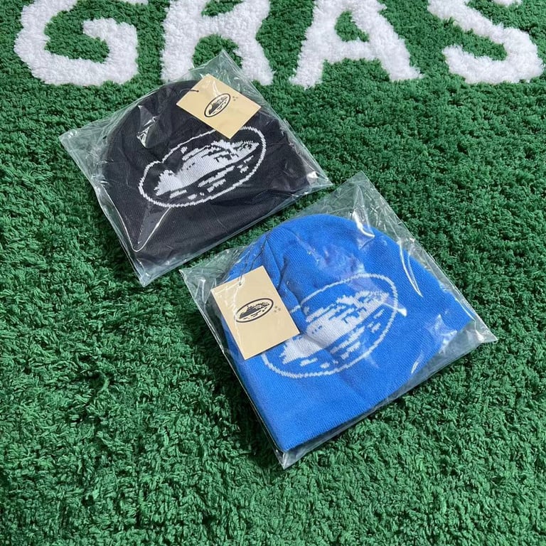 Corteiz Alcatraz Beanie Black & Blue - 13