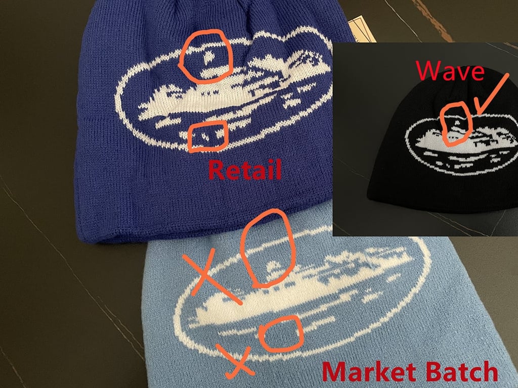 Corteiz Alcatraz Beanie Black & Blue - 14