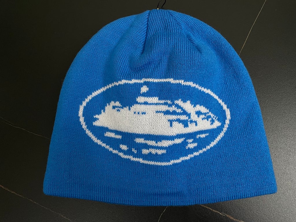 Corteiz Alcatraz Beanie Black & Blue - 16