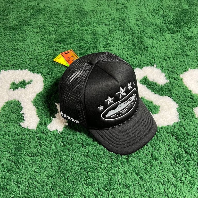 Corteiz 5 Star Trucker Hat Black - 57