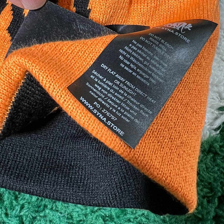 Syna World Beanie Orange Black - 7