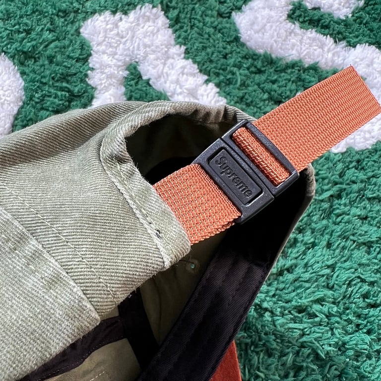 Supreme 5-Panel Camp Cap Olive Orange - 2