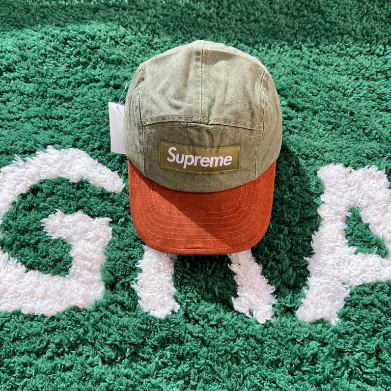 Supreme 5-Panel Camp Cap Olive Orange - 4