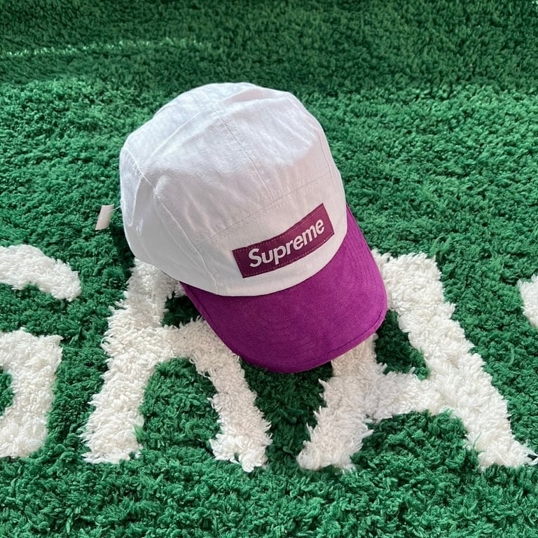 Supreme 5-Panel Camp Cap White Purple - 5