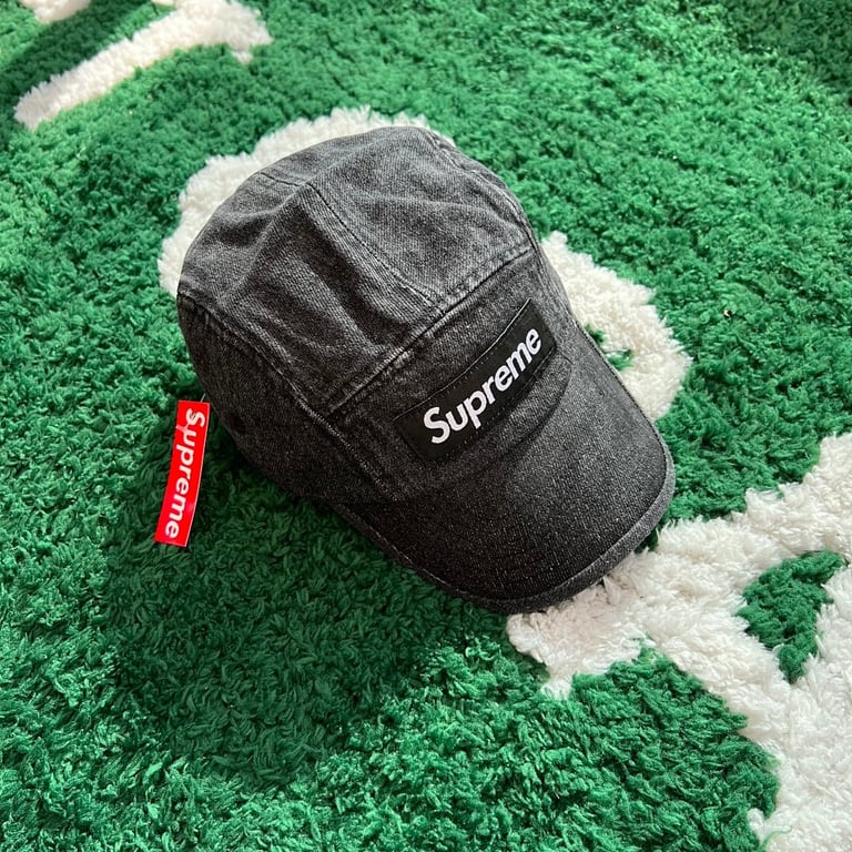 Supreme Washed Denim 5-Panel Cap Black - 4