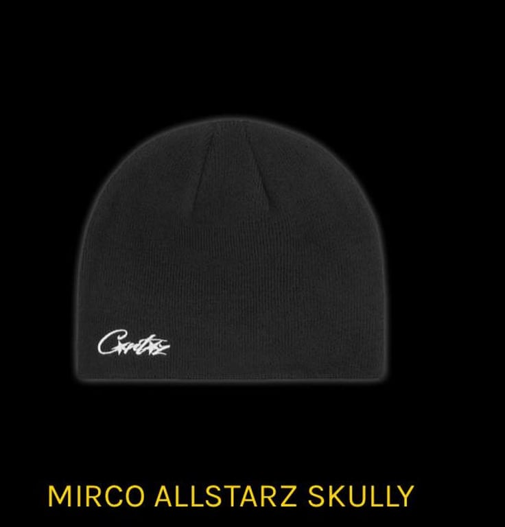 Corteiz Mirco Allstarz Skully Black Beanie - 2