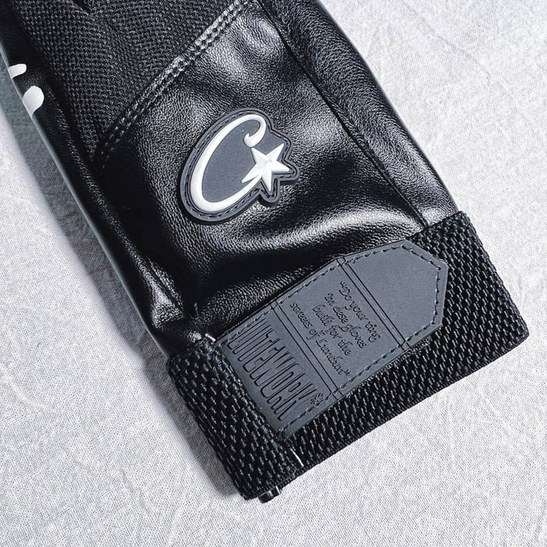Corteiz Leather Gloves Black - 16