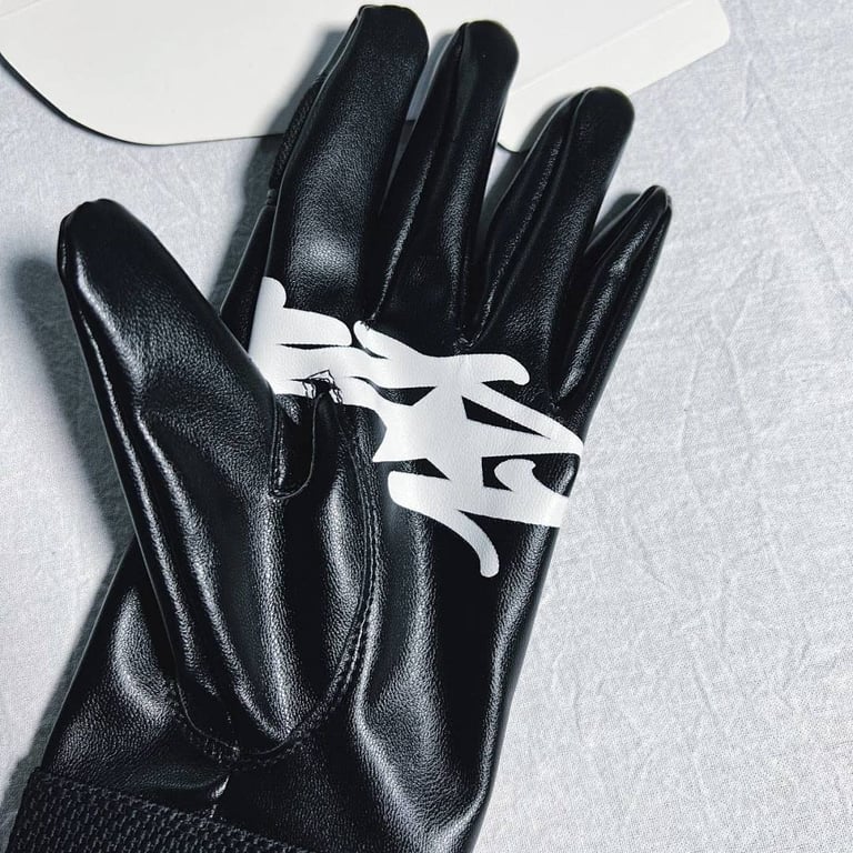 Corteiz Leather Gloves Black - 17