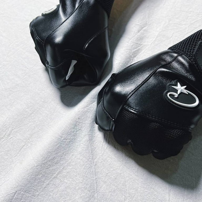 Corteiz Leather Gloves Black - 6