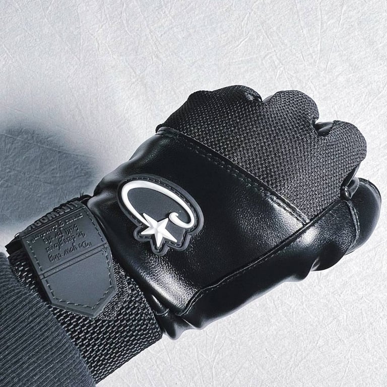 Corteiz Leather Gloves Black - 7
