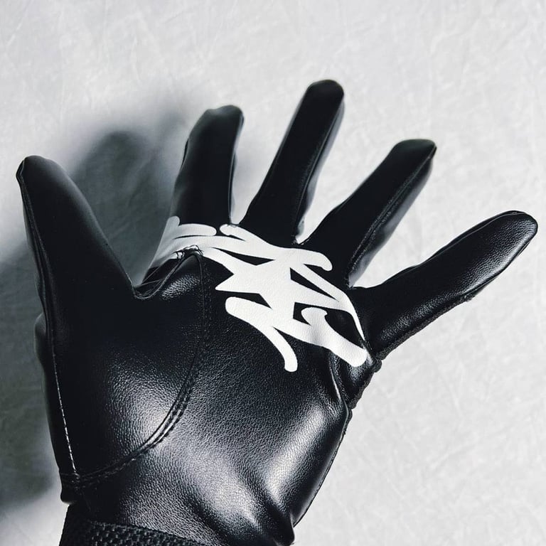 Corteiz Leather Gloves Black - 9